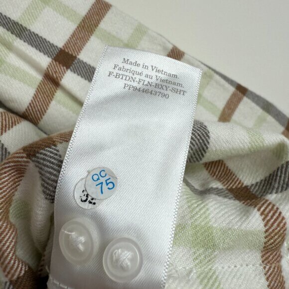 Everlane Boxy Button Front Cotton Flannel Plaid Oversized Long Sleeve Shirt XXS - Picture 7 of 7